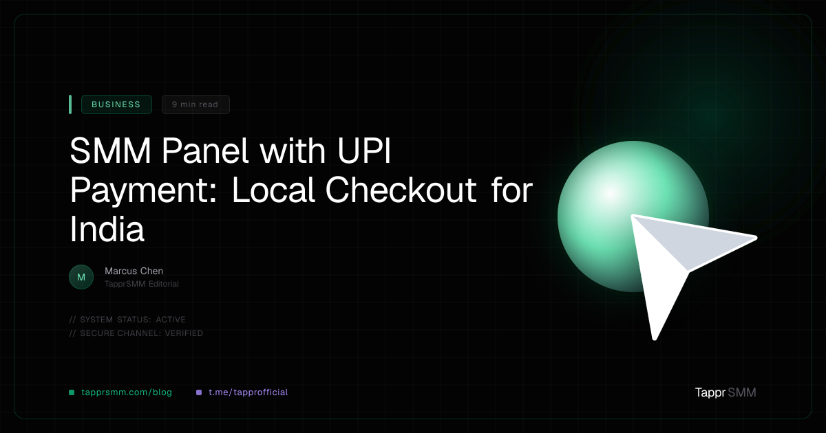 SMM Panel with UPI Payment: Local Checkout for India